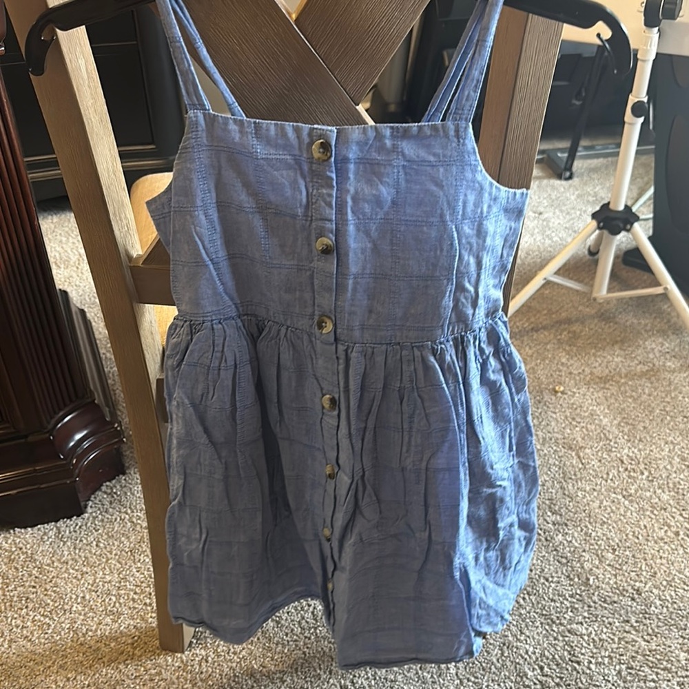 Cat & Jack Blue Casual Dress with Wide Straps